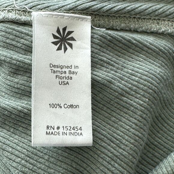 Karyn Seo sage green waffle knit Tunic embroidered boho tunic L - Picture 9 of 11